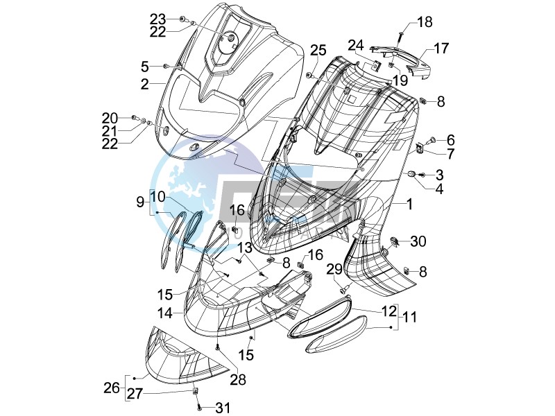 Front shield