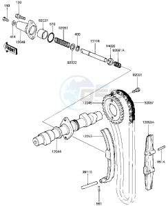 KZ 440 B (B1) drawing CAMSHAFT_CHAIN_TENSIONER -- 81 B2- -