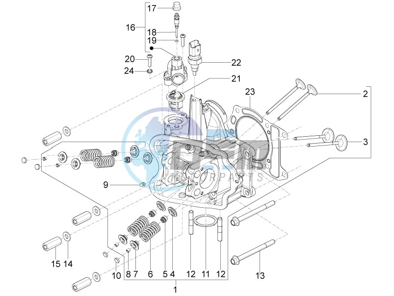 Cylinder head unit - Valve