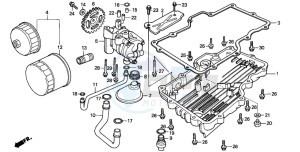 CBX750P2 drawing OIL PAN/OIL PUMP