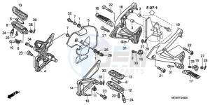 VFR800A9 France - (F / ABS CMF MME TWO) drawing STEP