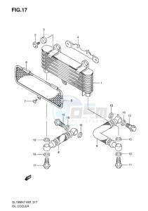 DL 1000 V-STROM EU-UK drawing OIL COOLER