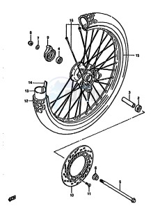 DR125S (F-H-J) drawing FRONT WHEEL