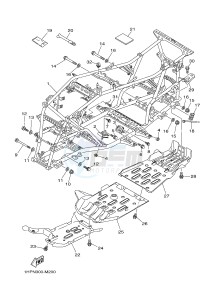 YFM550FWA YFM5FGD GRIZZLY 550 (1NP8) drawing FRAME