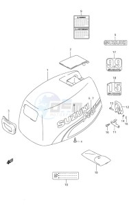 DF 9.9 drawing Engine Cover