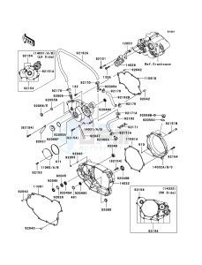 KLX450R KLX450ACF EU drawing Engine Cover(s)