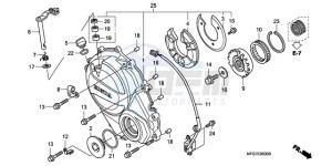 CB600FA39 France - (F / ABS CMF ST 25K) drawing RIGHT CRANKCASE COVER