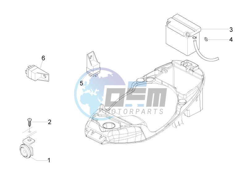 Control switches - Battery - Horn