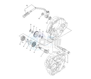 YBR 125 drawing KICK STARTER GEARS