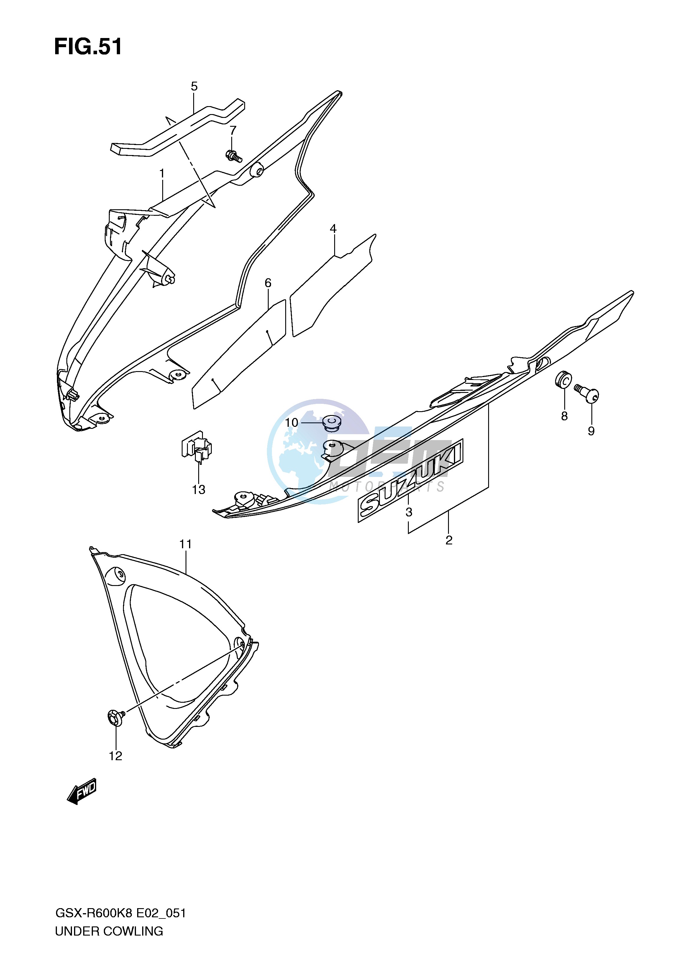 UNDER COWLING (MODEL K8)