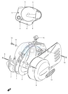 TS185ER (E1) drawing CRANKCASE COVER