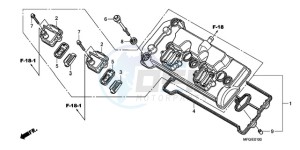 CB600FA3A Australia - (U / ABS ST) drawing CYLINDER HEAD COVER