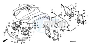 TRX250TEC drawing FRONT FENDER