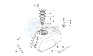 V7 II Stone ABS 750 USA-CND drawing Fuel tank