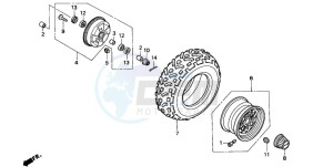 TRX250TM FOURTRAX RECON drawing FRONT WHEEL