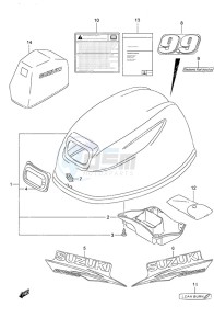 DF 9.9B drawing Engine Cover