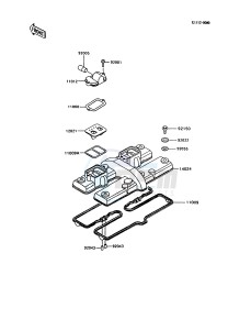 ZX 600 C [NINJA 600R] (C10) [NINJA 600R] drawing CYLINDER HEAD COVER