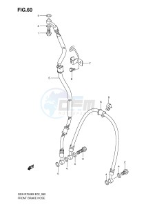 GSX-R750 (E2) drawing FRONT BRAKE HOSE