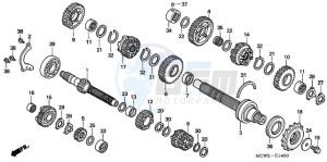 VFR800A9 France - (F / ABS CMF MME) drawing TRANSMISSION