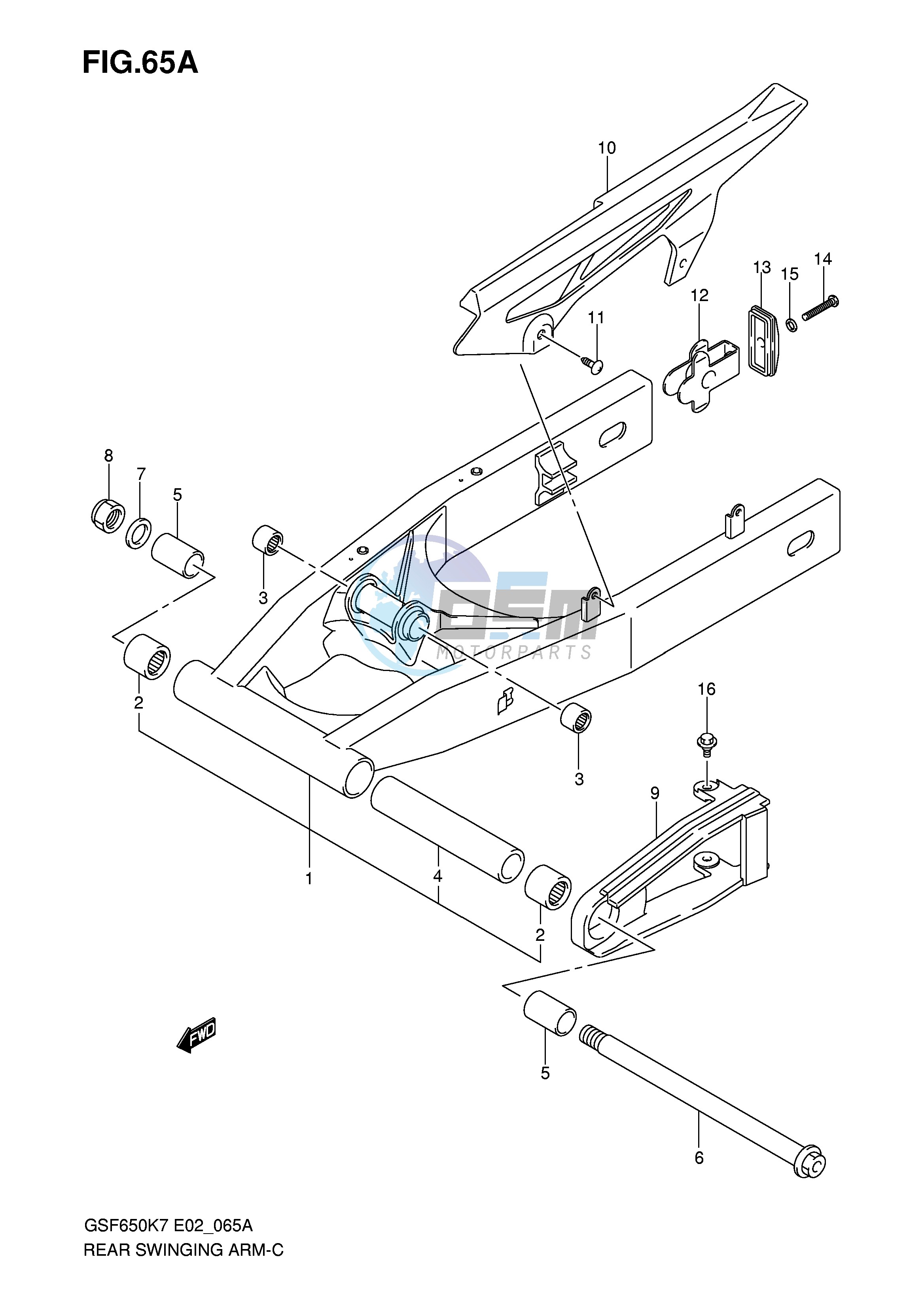 REAR SWINGING ARM (MODEL K8)