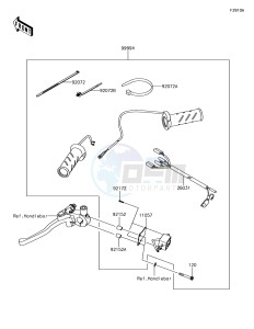 VERSYS 650 ABS KLE650FHF XX (EU ME A(FRICA) drawing Accessory(Grip Heater)