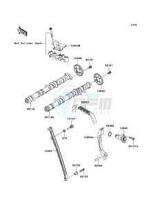 NINJA_ZX-6R ZX600P7F FR GB XX (EU ME A(FRICA) drawing Camshaft(s)/Tensioner