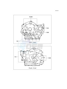 VN 800 G [VULCAN 800 DRIFTER] (E1-E5) [VULCAN 800 DRIFTER] drawing CRANKCASE BOLT PATTERN