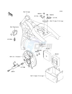 VN 1600 B [VULCAN 1600 MEAN STREAK] (B6F-B8FA) B7F drawing FUEL INJECTION