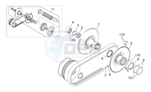 Leonardo 125-150 drawing Pulley assy. driven I