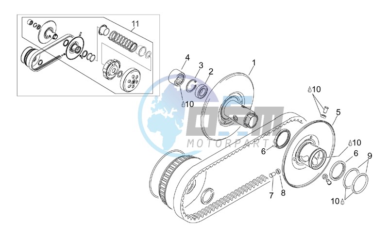 Pulley assy. driven I