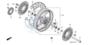 CB600F9 Europe Direct - (ED) drawing FRONT WHEEL