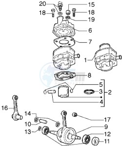 H at K 50 drawing Cylinder-piston-wrist pin assy-Crankshaft