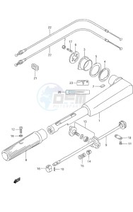 DF 9.9 drawing Tiller Handle S/N 651001 to 652500