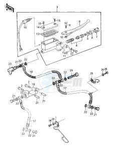 KZ 750 E (E1) drawing FRONT MASTER CYLINDER -- 80 KZY 50-E1- -