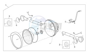 Scarabeo 125-200 e3 (eng. piaggio) drawing Headlight