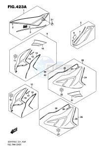 GSX-R750 EU drawing FUEL TANK COVER