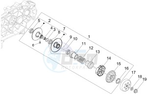 GTV 300 4T 4V ie Touring (USA) USA drawing Driven pulley