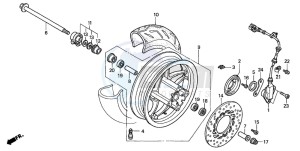 NSS250 JAZZ drawing FRONT WHEEL