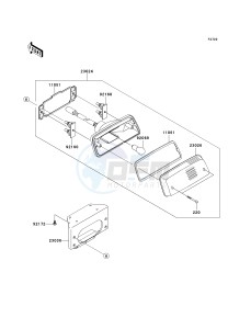 KVF 650 D ([BRUTE FORCE 650 4X4] (D6F-D9F) D8F drawing TAILLIGHT-- S- -