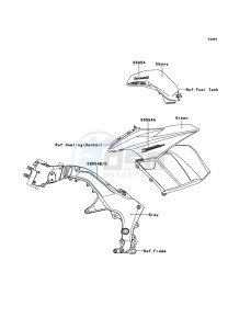 Z1000SX ZX1000GBF FR GB XX (EU ME A(FRICA) drawing Decals(Green)