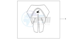 CB600FA39 Australia - (U) drawing TANK PAD/FUEL LID