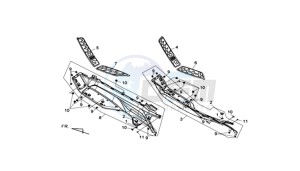 MAXSYM 400I (L8) EU drawing FLOOR PANEL /  FRAMECOVER