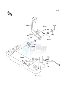 KVF360 4x4 KVF360A7F EU GB drawing Brake Pedal