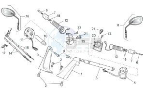 Norge 1200 IE 8V EU and 2016 USA-CN drawing Handlebar - Controls