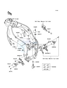 NINJA_ZX-6R ZX600RCF FR GB XX (EU ME A(FRICA) drawing Frame Fittings(Front)