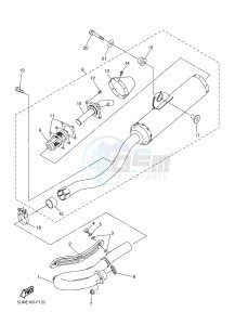 WR250F (1HCE) drawing EXHAUST