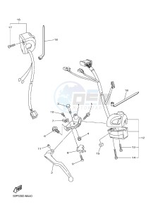 YBR125E (42PK) drawing HANDLE SWITCH & LEVER