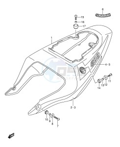 GSX-R600 (E2) drawing FRAME COVER (GSX-R600K3)