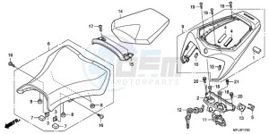 CBR1000RR9 France - (F / CMF REP) drawing SEAT