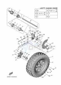 YXE1000EW YX10ERPAP (B4MN) drawing REAR WHEEL